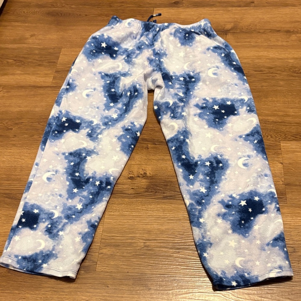 Cuddl Duds Blue and White Starry Pajama Pants - Picture 3 of 3